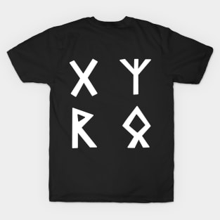 Four Runes in White T-Shirt